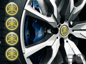 Yamaha Radaufkleber Logo Harzgewölbtes Design